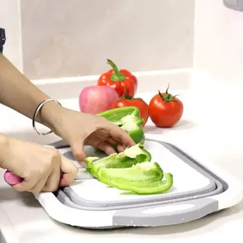 

Multi-function Non-toxic Foldable Safe Healthy Cutting Board Plastic Portable Kitchen Washing Sink Basin