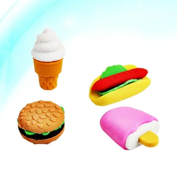 

1PC Novelty Creative Erasers Ice Cream Children Stationery Eraser for Students Kids