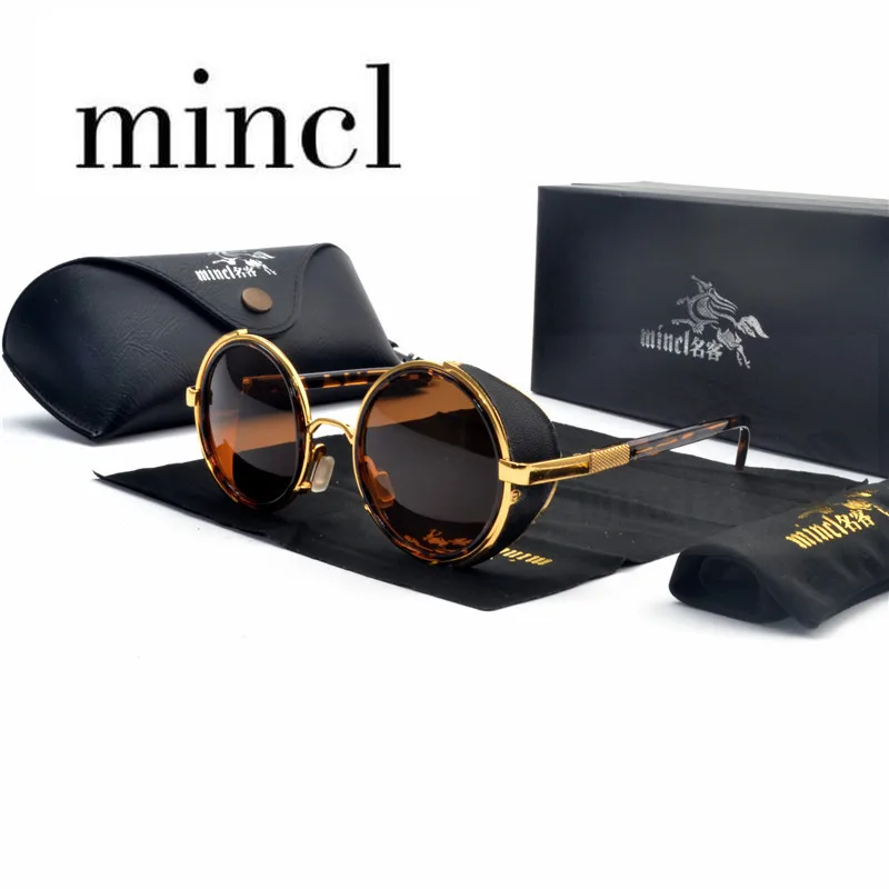 

Brand Designer 2019 Polarized Round Sunglasses Men Small Vintage Retro punk Glasses Women Driving Metal Eyewear with box NX