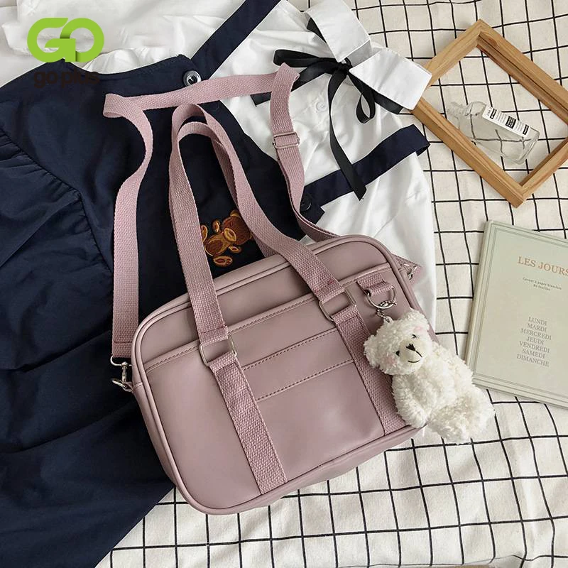 

GOPLUS Japanese Original jk Uniform Bag College Style Shoulder Bag For Girls Messenger Pu Bag School Briefcase For Women