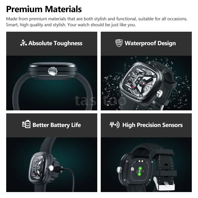 Zeblaze HYBRID 2 Smart Watch Dual Modes Heart Rate Blood Pressure Health Monitor 50M Waterproof Exercise Tracking Smartwatch