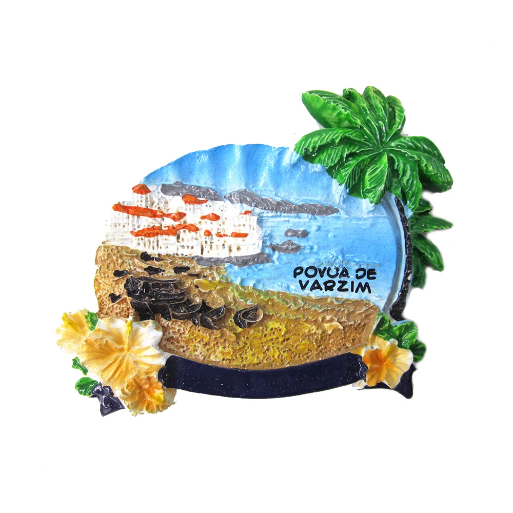 

Fridge Magnet Souvenir Porua de Varzim Portugal Magnets Souvenirs Sticker Gift Christmas Home Decoration Refrigerator Magnetic