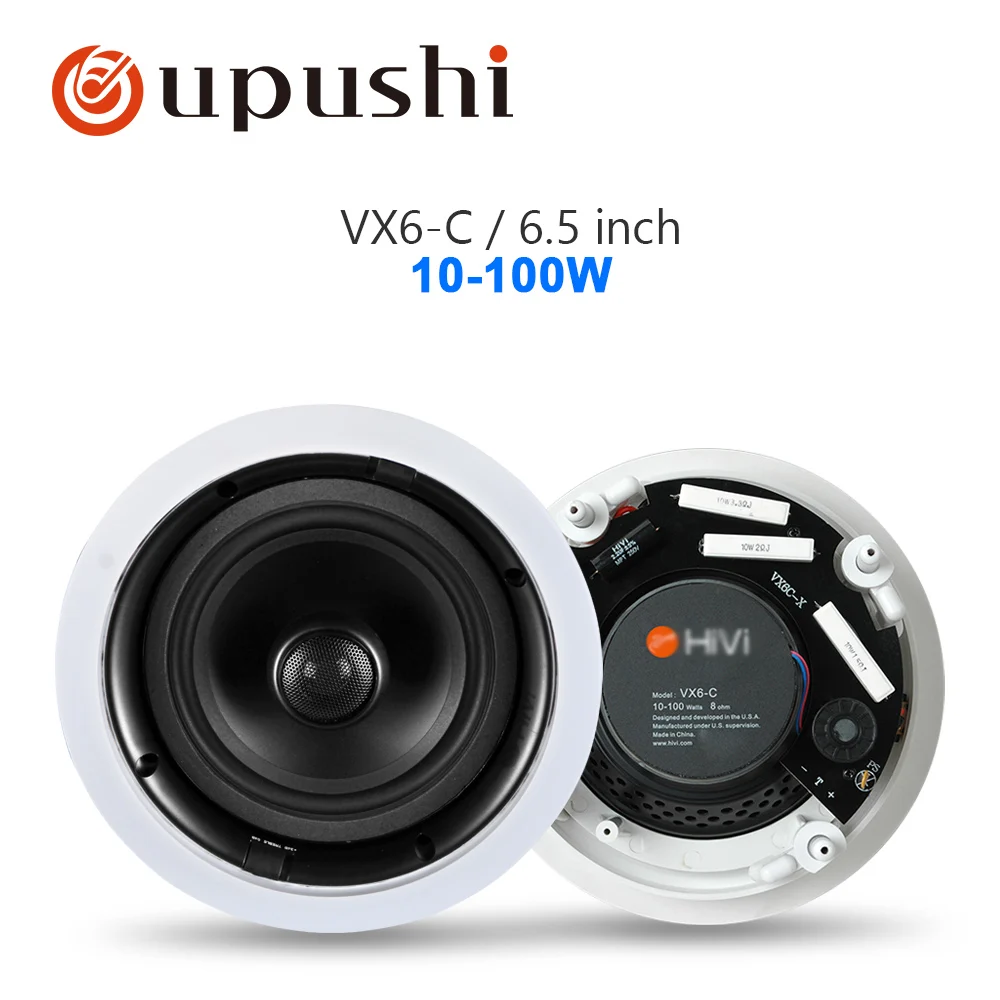 Oupushi AV160G+ VX6-C профессиональный усилитель караоке 5 канал дизайн и 6,5 дюймов уровня Hi-Fi потолочный громкоговоритель