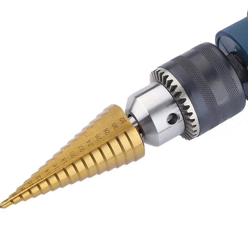 20sets HSS Drill Bit 4-12 4-20 4-32 Drilling Power household Tools Steel Wood Hole Cutter Cone Drill Hexagonal shank straight