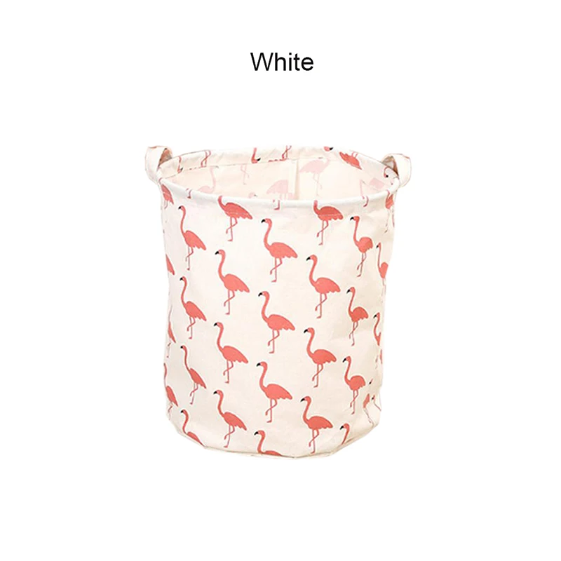 White Новая Корзина для белья мультфильм хлопок белье водонепроницаемый складной ящик для хранения одежды/корзина/ведро детские игрушки Органайзер контейнер - Color: White
