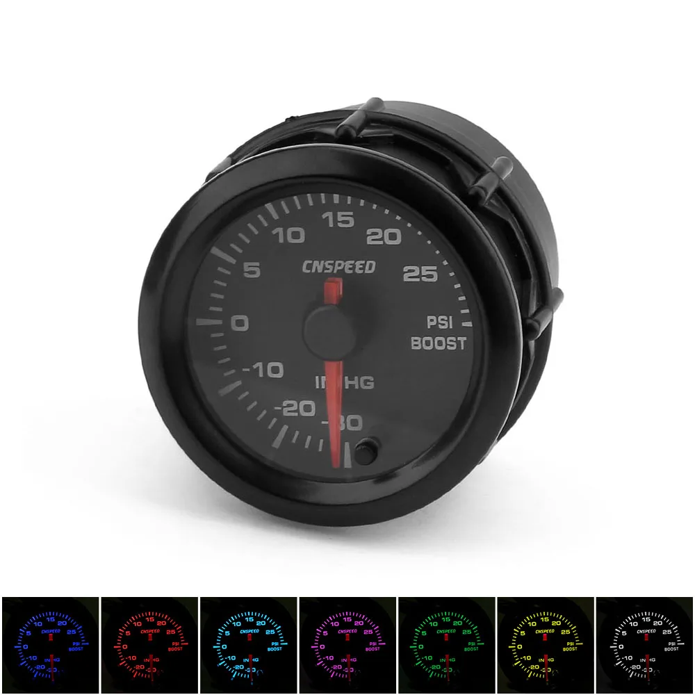 Boost gauge bar YOMI " 52 мм 7 цветов высокая скорость автомобильный наддув температура воды температура масла пресс воздушный расход топлива вольтметр EGT Тахометр Датчик Оборотов - Цвет: Boost gauge bar