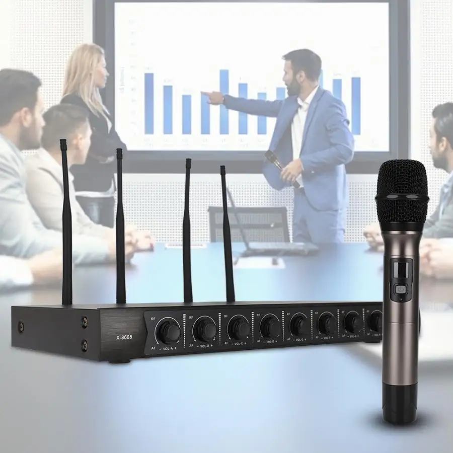 Professional Handheld Wireless Microphone System XLR Audio Output Strong Anti-interference Microphone Transmitter Receiver kit