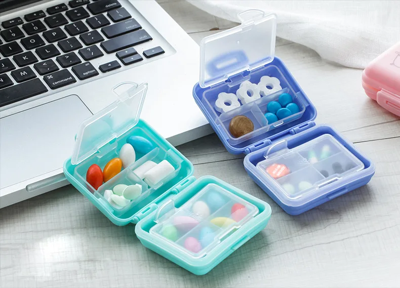 Таблетница мини 7 сеток Медицина Планшет неделя Pillbox Чехол Контейнер Органайзер медицинский уход за лекарствами путешествия разделитель портативный синий инструмент