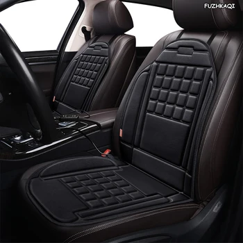 

FUZHKAQI 12V Heated car seat cover for Fiat all model Linea Bravo Ottimo Viaggio punto Perla palio Weekend Winter Pad Cushions