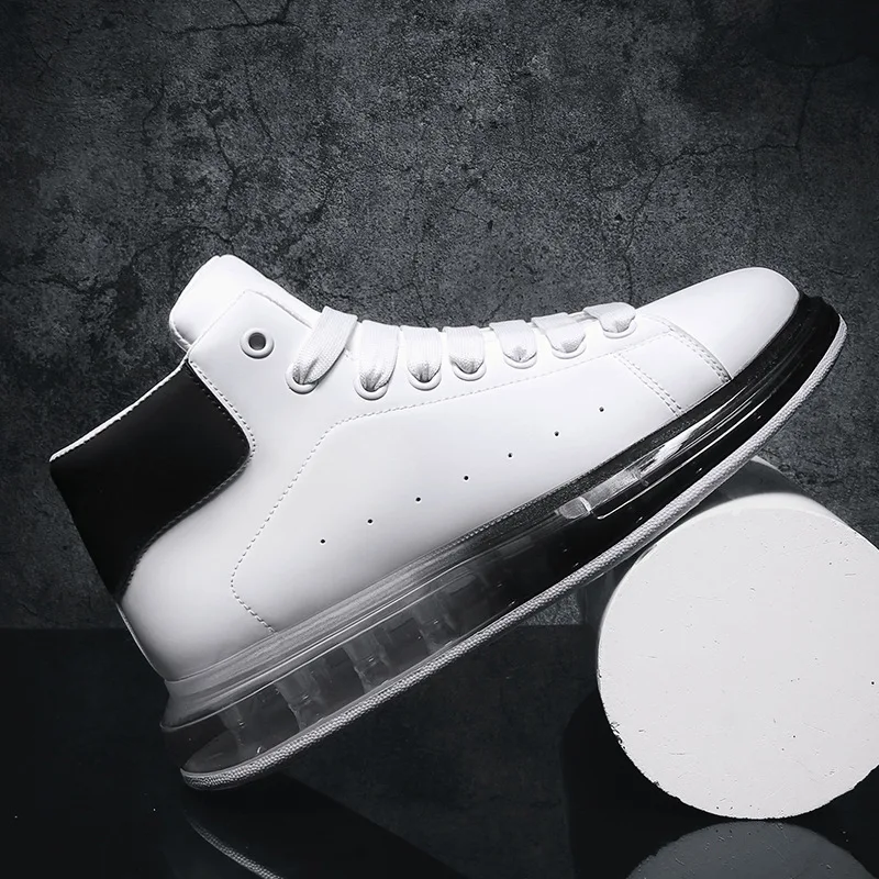 

men sports shoes Air cushion shoes high top men's shoes board shoes small four seasons sneakers shoes fur leather shoes trainers
