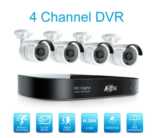 8CH 2.0MP камера безопасности набор 4 шт 1080P AHD Водонепроницаемая уличная камера наружный комплект видеонаблюдения CCTV система HDD - Цвет: 4 Channel DVR