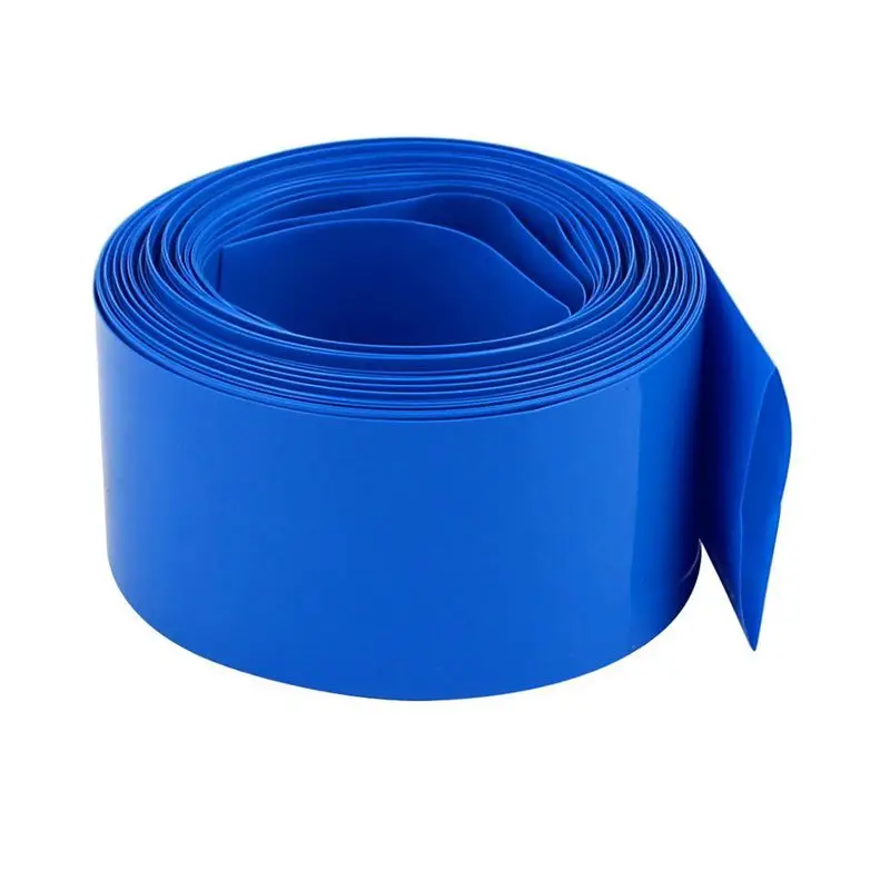 Top-40mm Flat Width 10M Length PVC Heat Shrink Tube Blue for 18650 Battery Pack | Обустройство дома