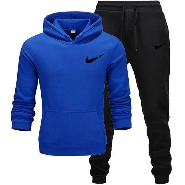Мужской блейзер стильный блейзер с капюшоном - Цвет: sapphire blue-black