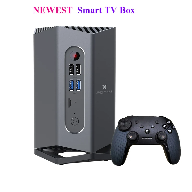 4 ГБ ОЗУ/64 Гб ПЗУ 2,4G 5G WiFi 1000M LAN A95X MAX Plus Игровая приставка Android 9,0 Smart Amlogic S922X медиаплеер с геймпадом# x