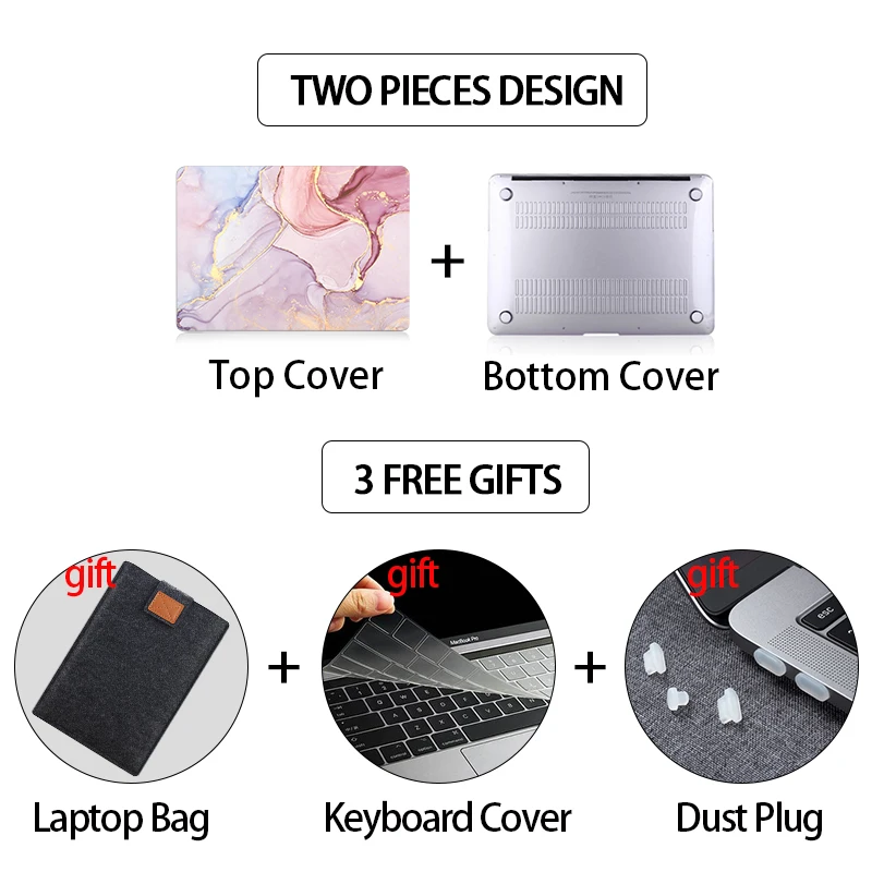 Capa Mtt para Macbook Air 13.6 m2 A2681 de Mármore Laptop Capa Dura para Macbook Pro m1 13 14 15 16 com Tampa do Teclado 2023 2023 - Imagem 3