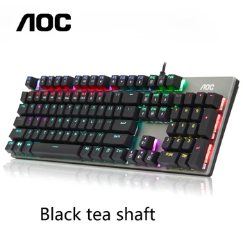 

104 Keys Gaming Mechanical Home Office Anti Ghosting RGB Backlight Metal Computer Accessories Ergonomic USB Wired Keyboard