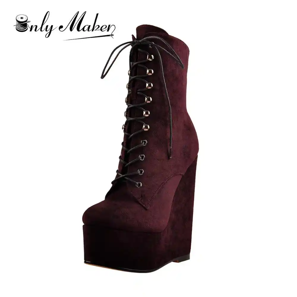 womens burgundy suede booties
