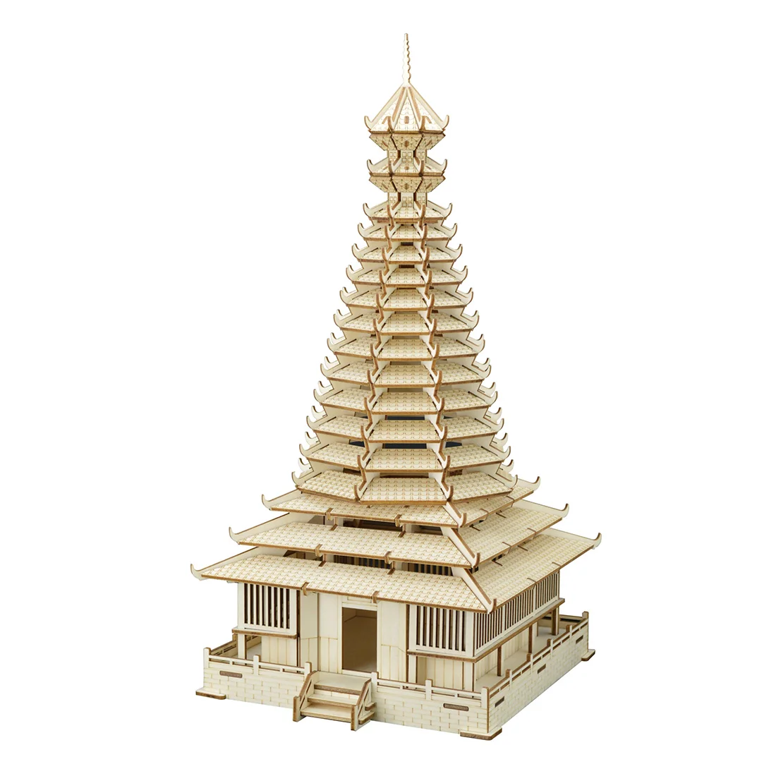 

High-Precision Laser Cutting Puzzle 3D Wooden Chinese Style Theme Jigsaw Model For Children Early Learning Education Puzzle Toys