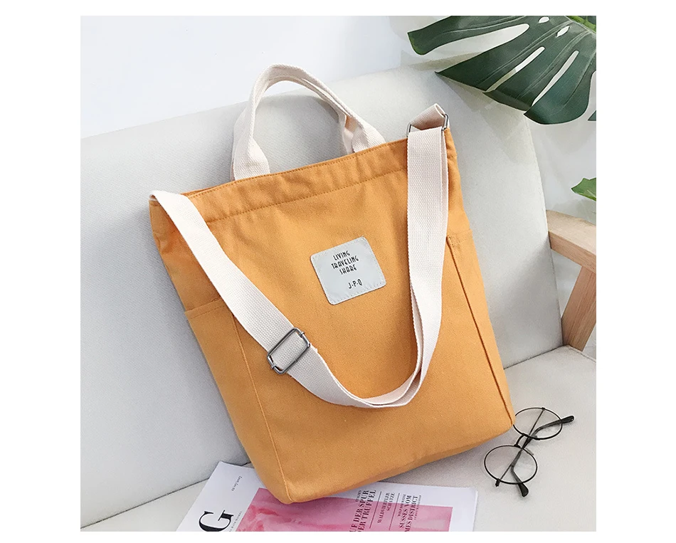 Bolso de hombro de lona coreano para mujer, de diseñador de lujo con cremallera, sencillo, con estampado de letras|Bolsos de hombro| - AliExpress
