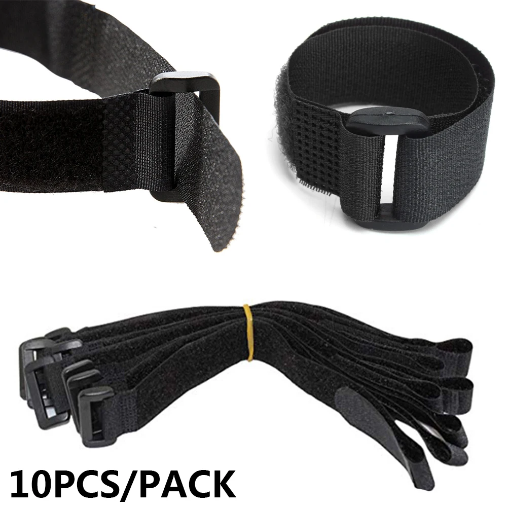 Nylon Ties Strap Self-adhesive Bike Tie Bicycle Strap Multil Purpose Reusable Fastening Cable Ties Hook & Loop 10Pcs 2*30cm/50cm