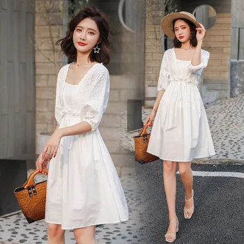 

White Dress Vintage Women Elegant Draped Dress Evening Party Dresses Female Vestido De Noite Vestido De Noche Mini Dresses