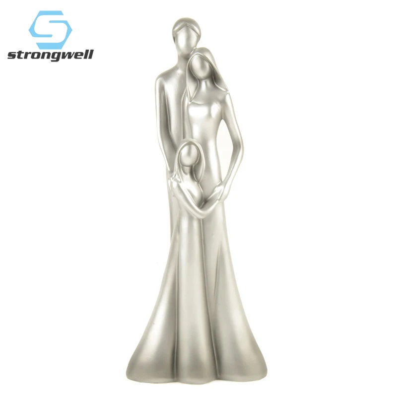 

Strongwell Nordic Family Character Statue Resin Sculpture Husband Wife Daughter Modern Art Home Decoration Accessories Family