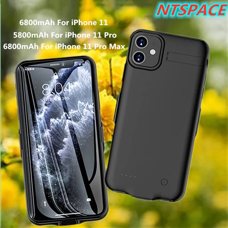 

For iPhone 11 Pro Max Backup Power Case For iPhone 11 Extended Phone Battery Power Case For iPhone 11Pro Portable Charger Cover