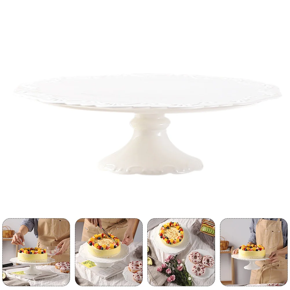 Reusable Ceramic Cake Stand Storage Tray Creative Dessert for Wedding Baby Shower Birthday | Дом и сад