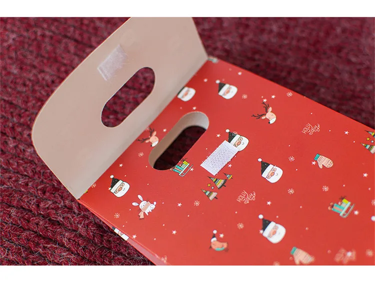 2pcs Christmas Reusable Paper Gift Bags Christmas Santa clause handbag Packaging Paper color boxes For Gifts Xmas Party Favor
