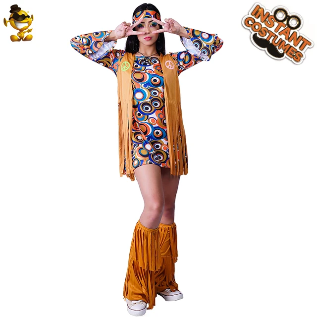 Adult 60s Hippie Dress Costume 