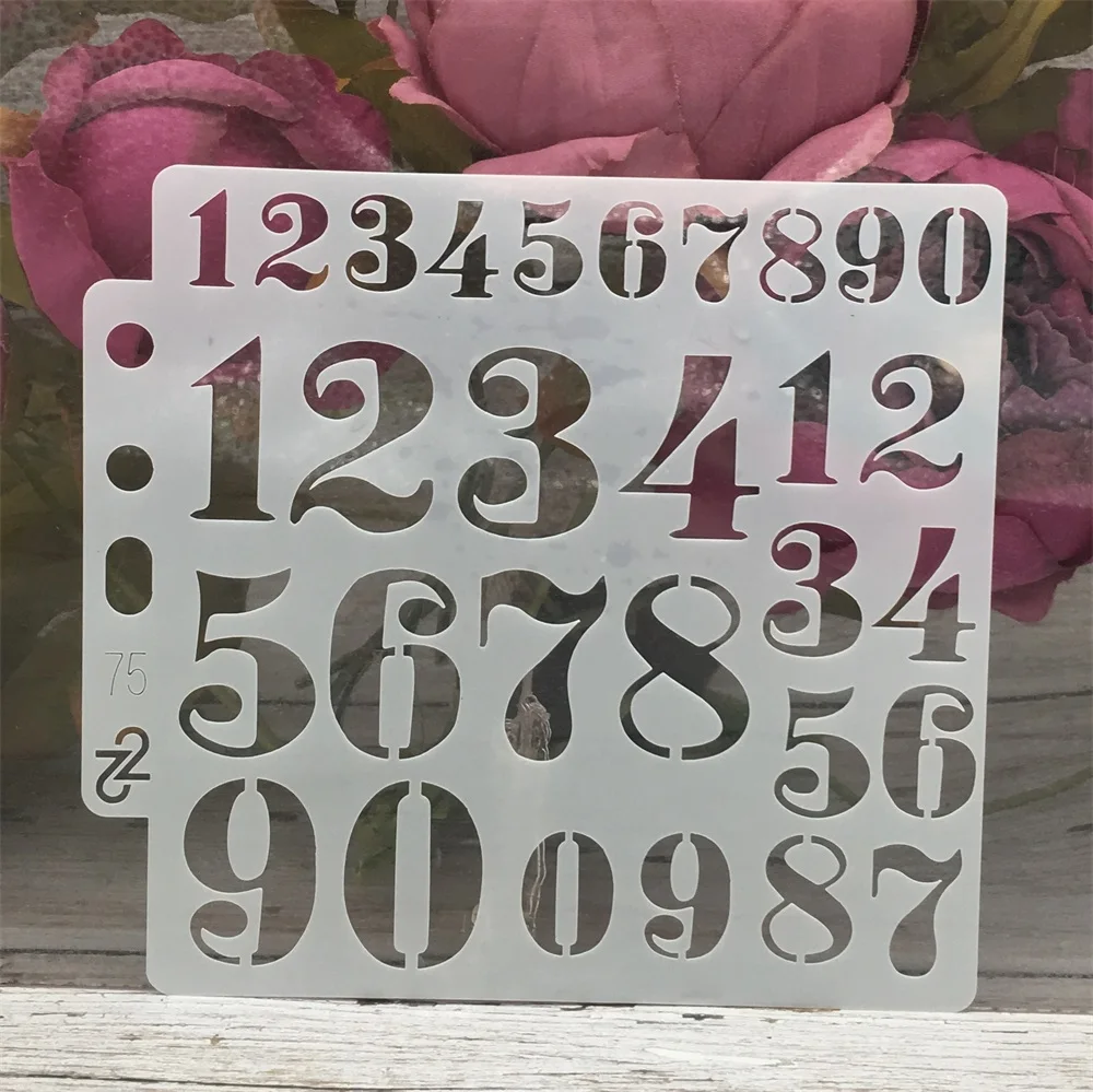 

13cm Number Digit 0-9 DIY Layering Stencils Painting Scrapbook Coloring Embossing Album Decorative Card Template