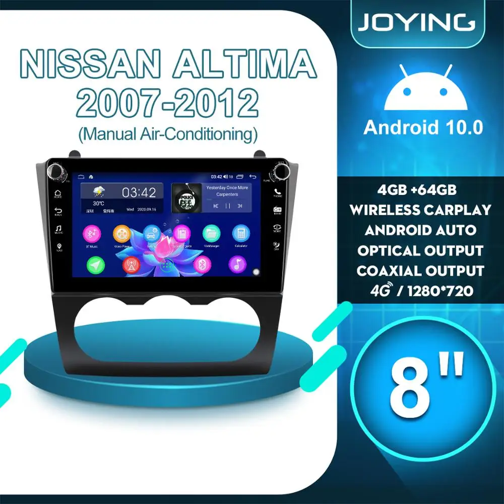 Android 10 Car Radio Stereo head unit multimedia player Carplay DVR rear view camera for Nissan Altima 2008 2009 2010 2011 2012