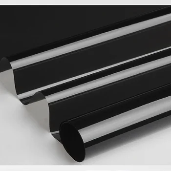 

8m Length Half Black Sunscreen Window Film Drop-Shipping Privacy Protection UV-Proof Transparent Light Block Durable Sticker