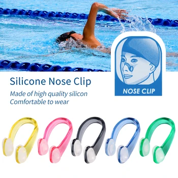 

1 Pcs Swimming Nose Clips Set Soft Silicone Swimmer Unisex Nose Clip Earbuds Set Small Size FOR Adult Children Sports Pool Tools