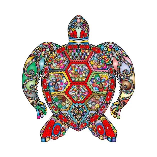 

1PCS Cartoon Colorful Sea turtle Sticker For Notebook Trolley Backpack PVC Skateboard helmet Car Styling Car Accessories