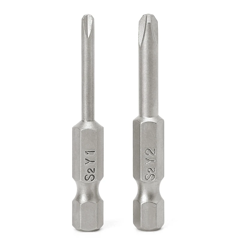 

2 Pcs 50mm Magnetic 1/4'' Hex Shank Tri-wing Y Tip Head Screwdriver Bits Set