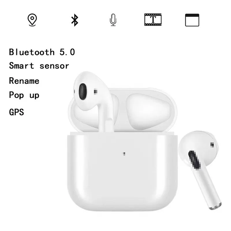 2020 TWS Wireless Earbuds PRO 3 4 Bluetooth 5 0 Ear Buds Samart Sensor Control Earphone 1 1 Imitate for IOS Android Earphones