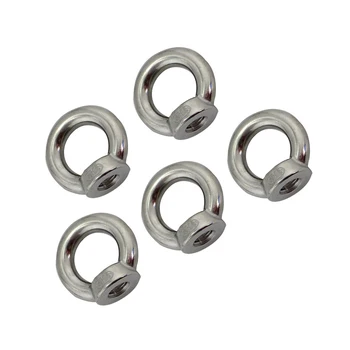 

5PCS M8 DIN582 Eye Nut Stainless Steel 304 Rigging Hardware Lifting Eye Nuts Stainless