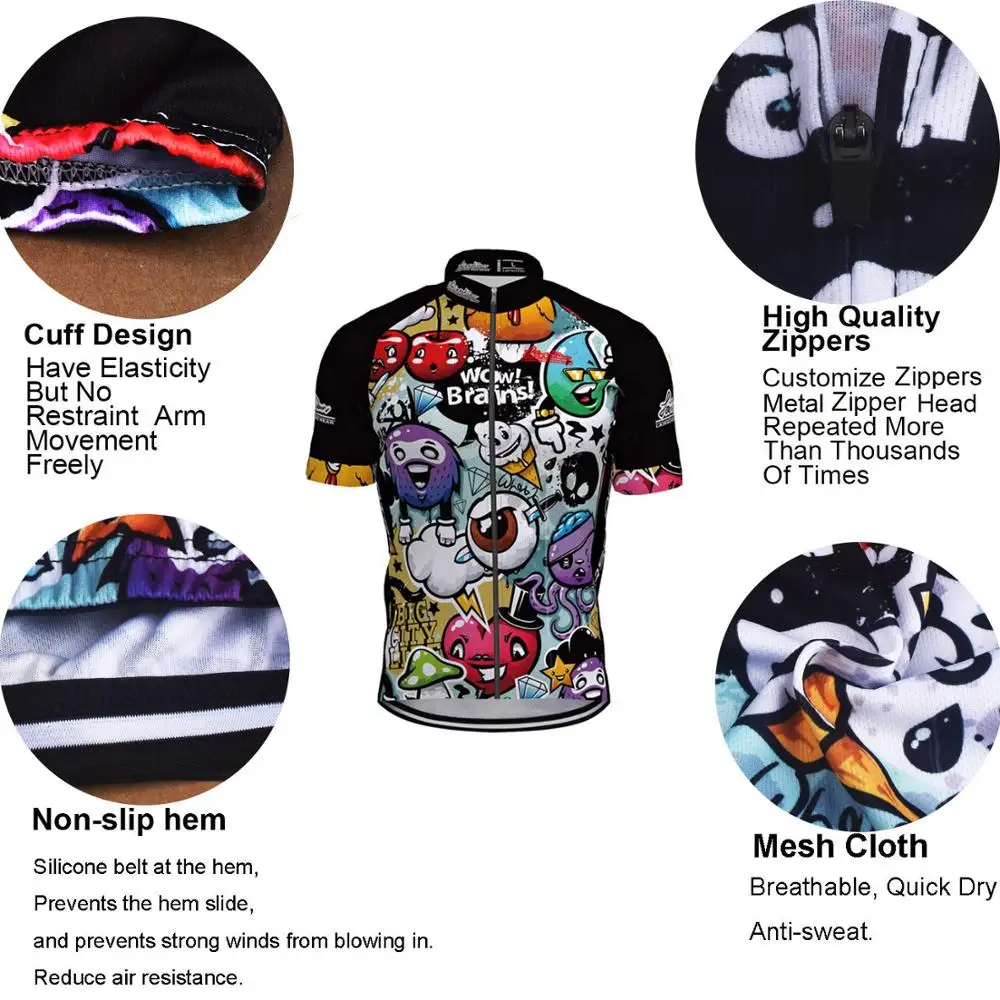 LairschDan-Cycling-Clothing-Bike-Quick-Dry-Men-Bicycle-Wear-Little-Monster-Graffiti-Cycling-Sets-Short-Sleeve (3)