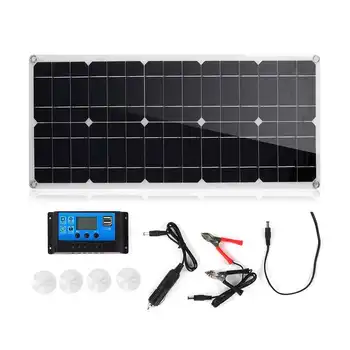 

Solar Panel Adjustable Charging IP65 Waterproof Design 30W 18V Waterproof Solar Panel Trucks Caravans Car