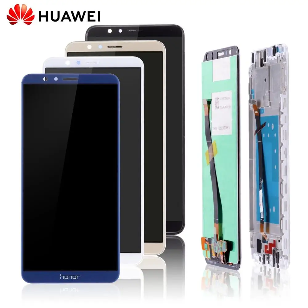 Скидка Дисплей для HUAWEI Honor 7X экран в сборе с тачскрином на рамке Оригинал 5.93 черный белый золото