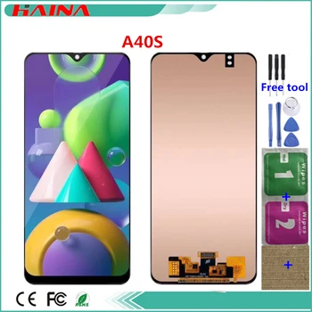 

AMOLED For Samsung A40 LCD A405 A40s A407 LCD display touch Screen Digitizer Assembly with frame screen replacement repair parts