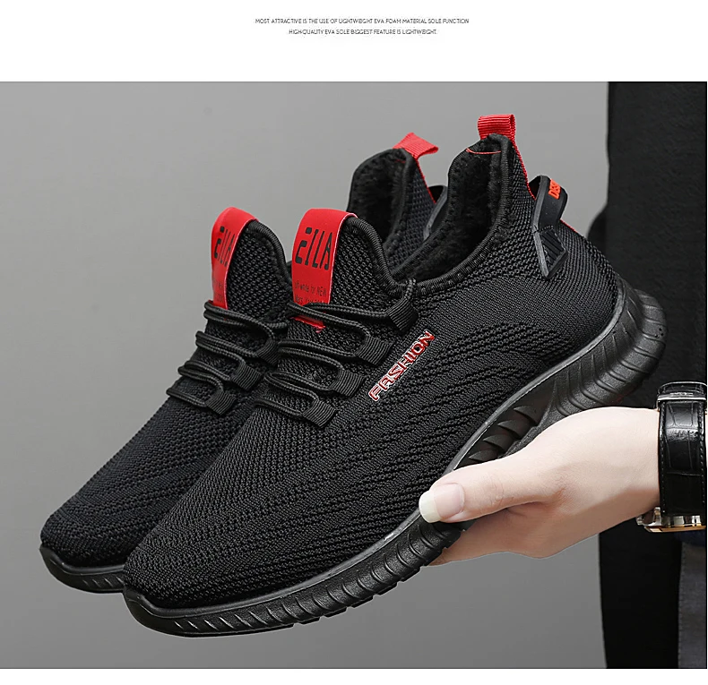 Damyuan Hot Running Shoes Men Sport Shoes Cashmere Comfortable Antiskid and abrasion resistant Vogue jogging Casual Man Sneakers