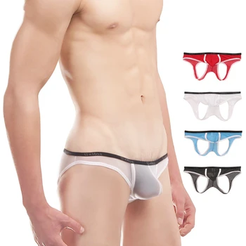 

Sports Breathable Net Gauze Low Waist U Convex Bag Hip Lift Sexy Men's Double Thong Men's Buttocks Underwear Fun Underwear Gay