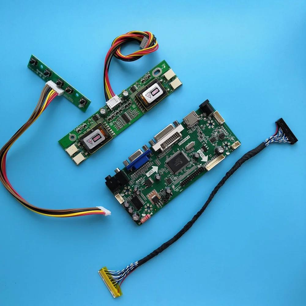Комплект для M215HW01 V0 30pin 1920X1080 21," панель экрана плата контроллера VGA DVI LVDS 4 лампы M. NT68676 DIY HDMI драйвер