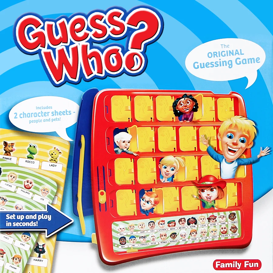 Party Guessing Game GUESS WHO with 2 character sheets people and pets! Educational Toys,2+ games|games funfun toys - AliExpress