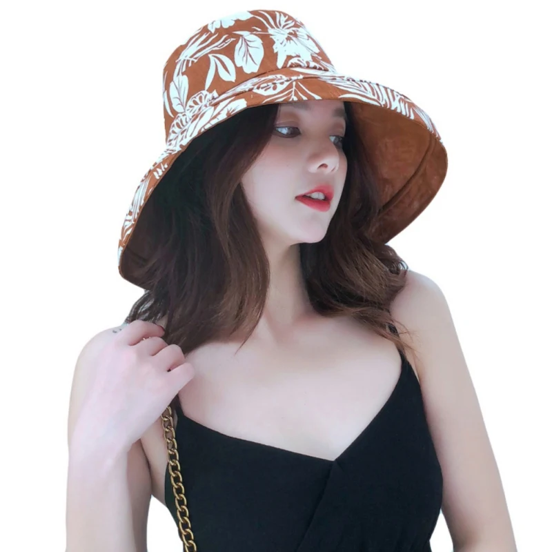 Двухсторонние шляпы-ведерки женские хлопковые широкие с полями, солнце солнцезащитная Кепка s Спорт на открытом воздухе летняя пляжная шляпа рыбака