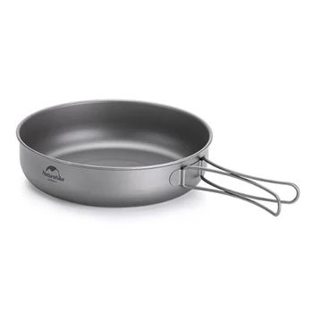 

Outdoor Lightweight Titanium Cookware Camping Pincic Cooker Pot 2-3 Persons Titanium Pot Pan Camping Picnic Tableware Frying Pan