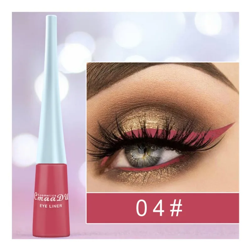 4 Matte Colorful Eyeliner Liquid Long-lasting Waterproof Smudge-proof Eyeliner Liquid Eye Liner Delineador - Цвет: 4