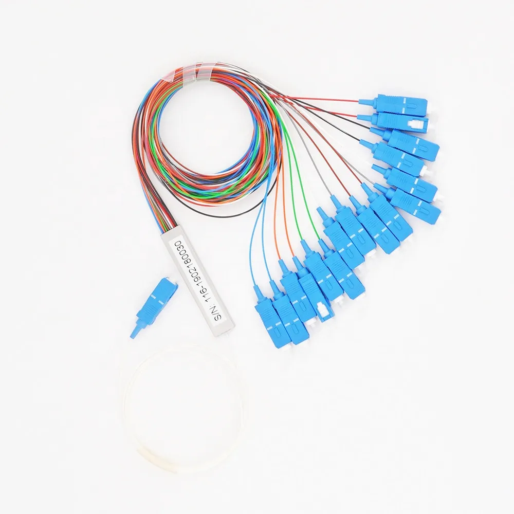0,9 мм G657A волокно 1X16 SC/UPC разъем разветвителя ПЛК для FTTH